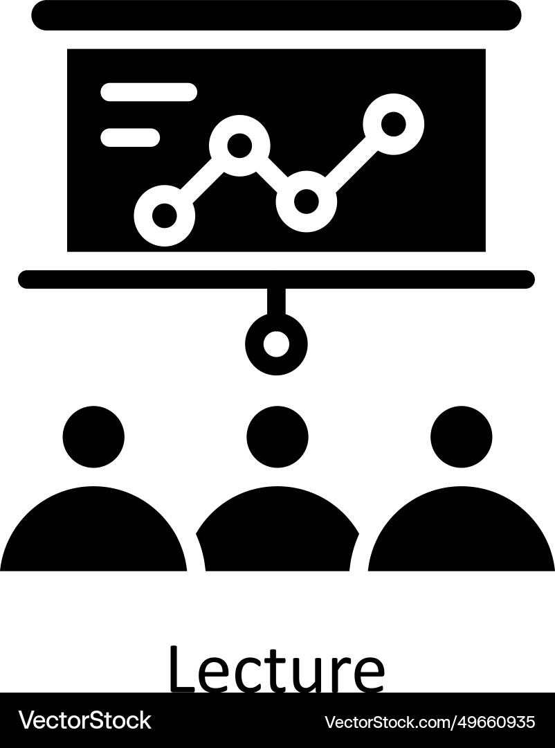 Lecture solid icon design b Vector Image