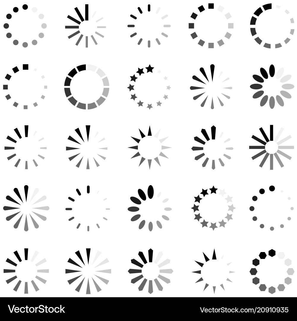 Loading icon set Vector Image