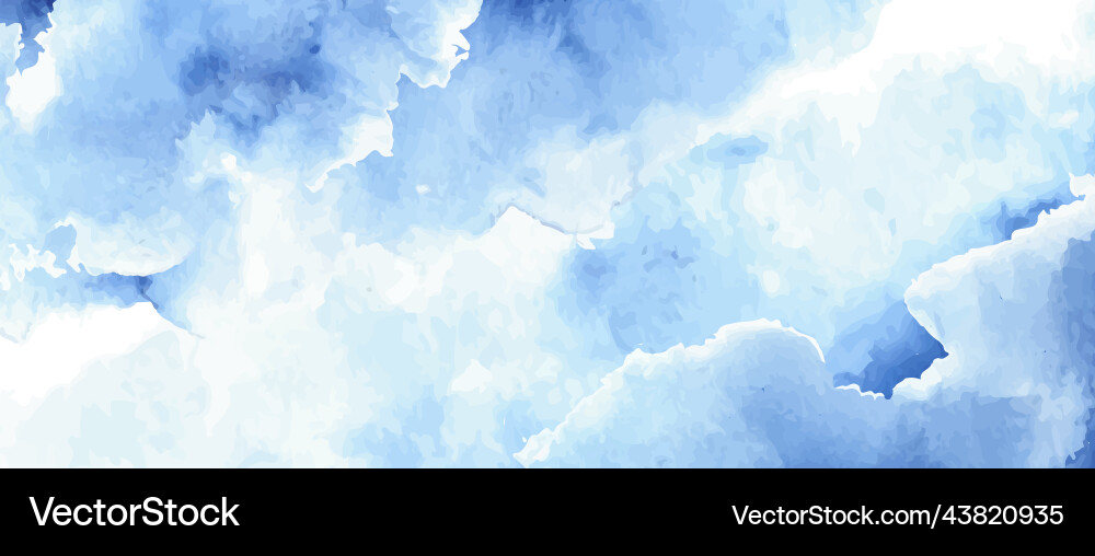 Monochrome blue white watercolor texture soft Monochrome blue white watercolor texture soft vector image