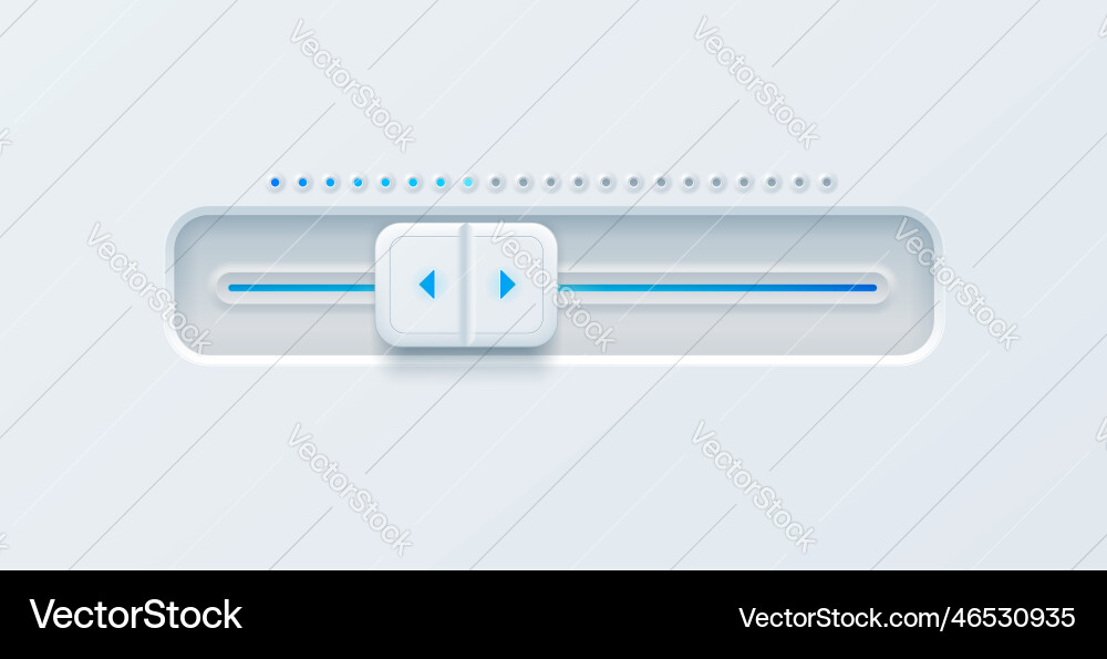 Playback slider for setting value in media player vector image