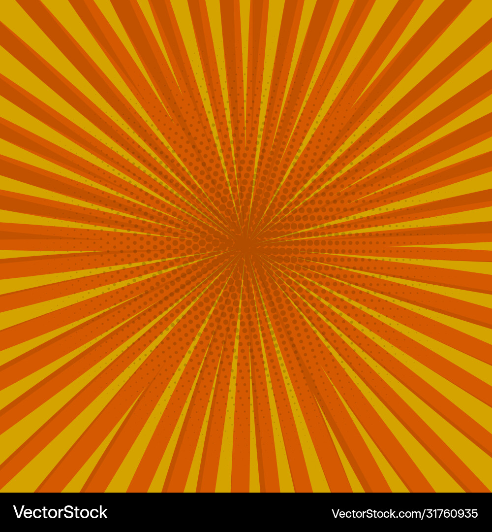 Pop art retro comic background yellow color Pop art retro comic background yellow color vector image