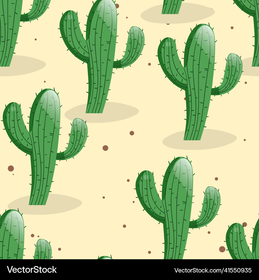 Seamless pattern with cactus thorns Vector Image