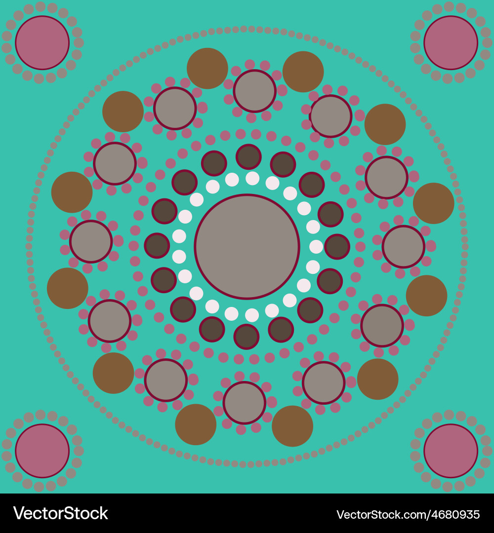 Seamless pattern with colored points and circles vector image