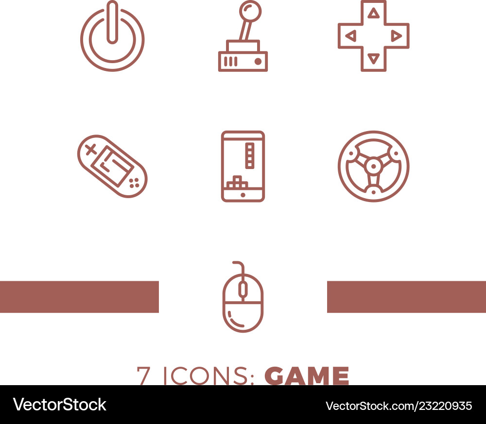 Simple set of games related line icons contains Simple set of games related line icons contains vector image