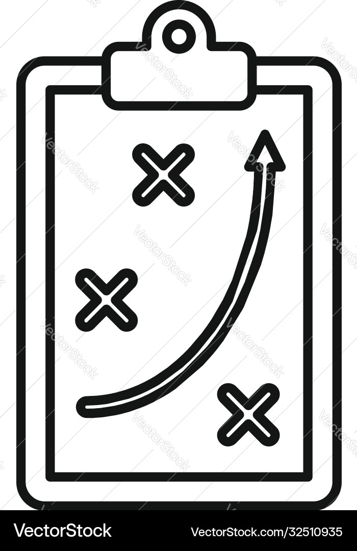 Tactical clipboard icon outline style Tactical clipboard icon outline style vector image