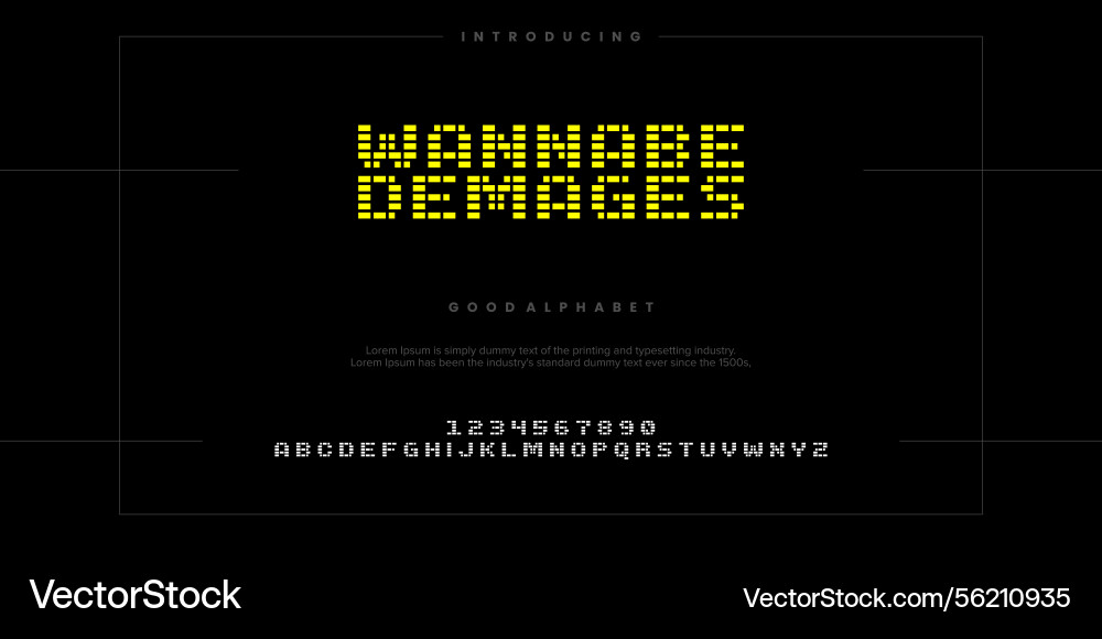 Wannabe demages display font design vector image