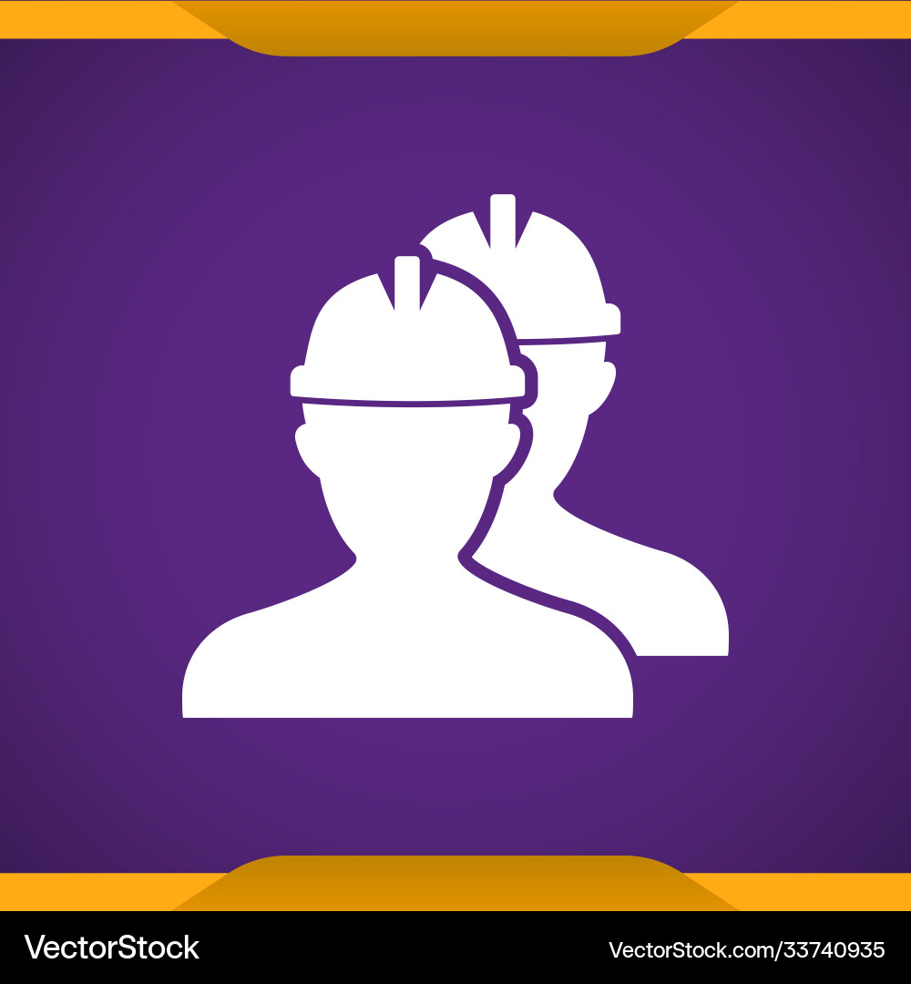 Workers icon for web and mobile vector image