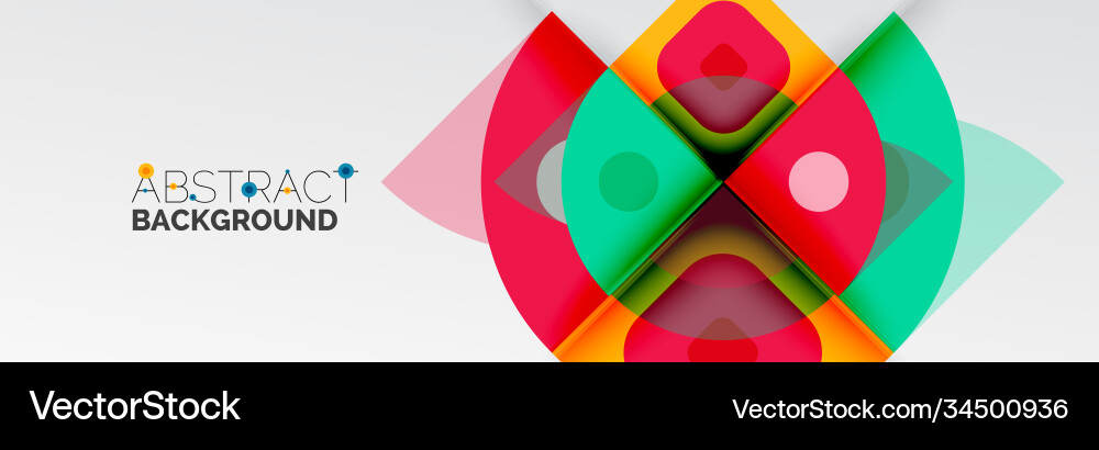 Bright color circles abstract round shapes Vector Image
