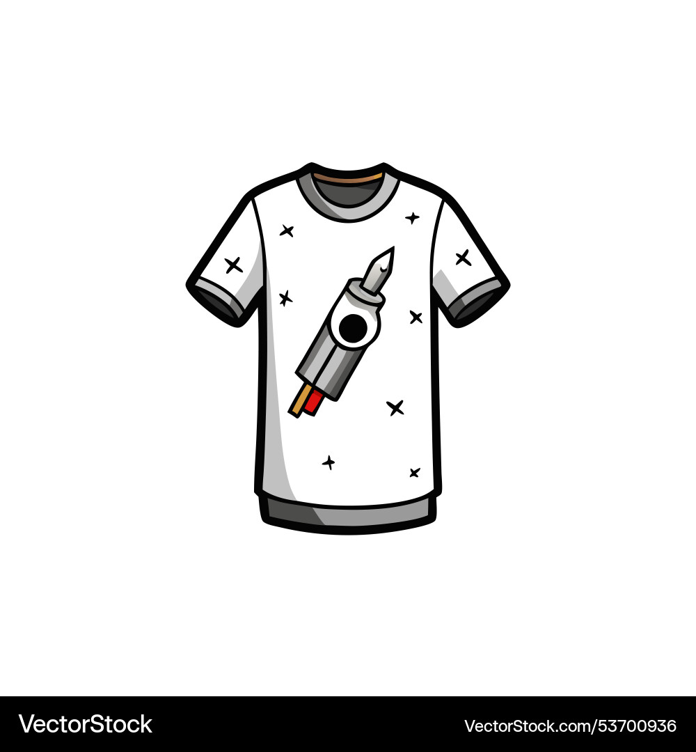 Bullet Löcher Neuheit Print Kunst Tshirt trendy Vektorbild