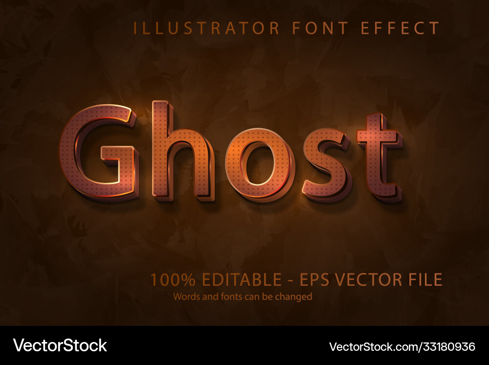 Editable text style effect typography template vector image