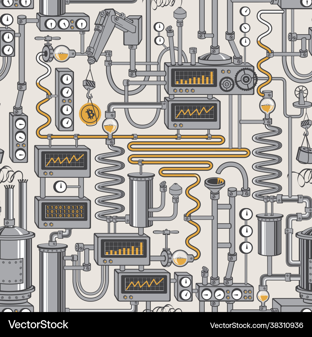 Factory conveyor bitcoin crypto currency mining – Royalty-Free Vector |  VectorStock