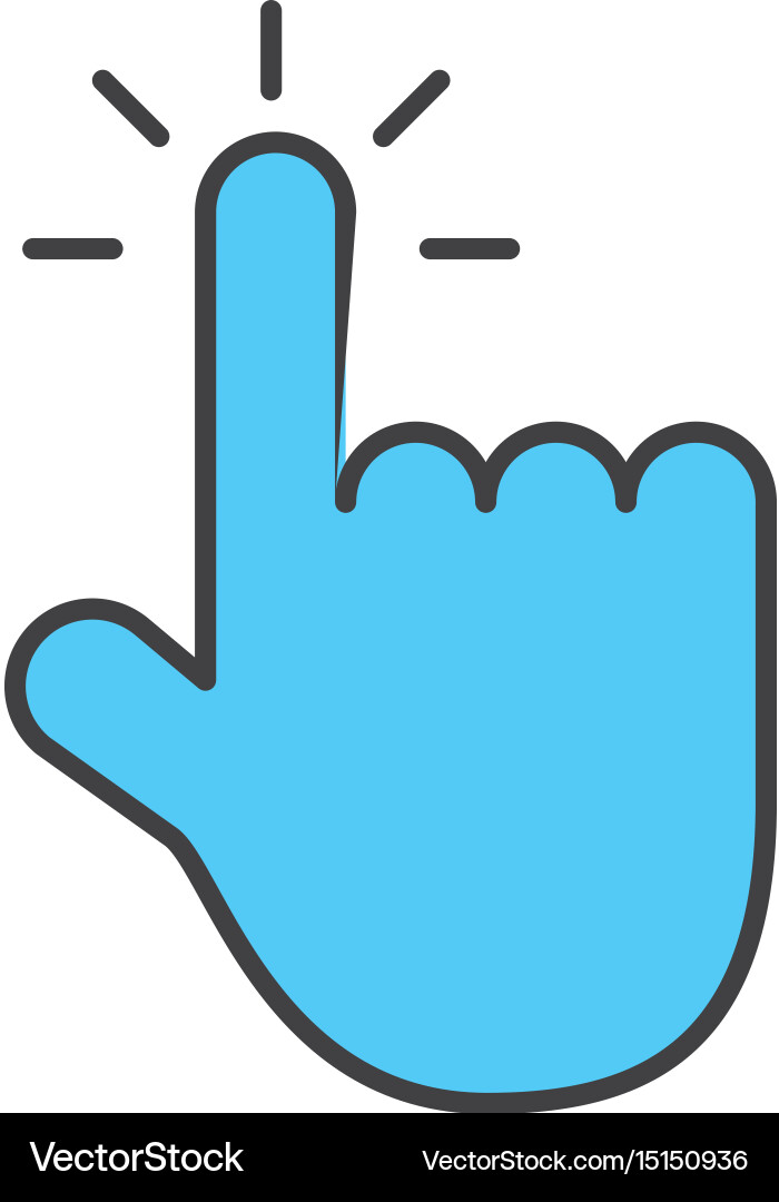 Hand pointer isolated icon vector image