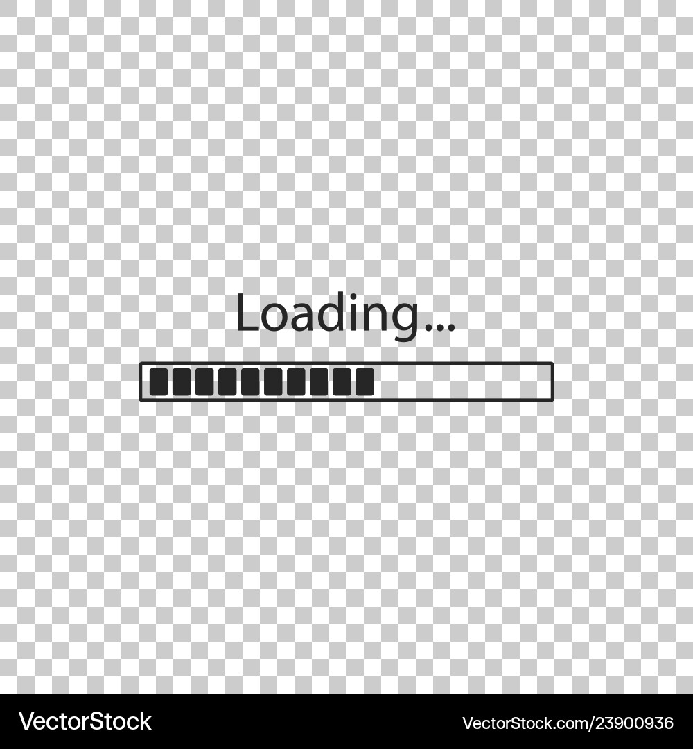 Loading icon isolated progress bar Loading icon isolated progress bar Vector Image