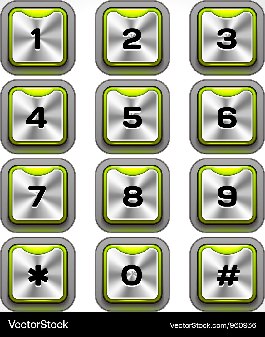 Metal Keypad Display vector image