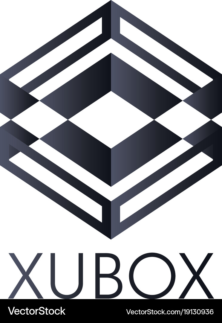 Modern Cube Blockchain Logo Vector Image