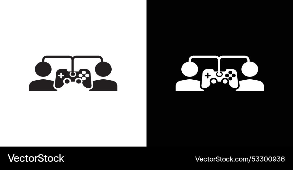 Multi game player icon thin line flat vector image