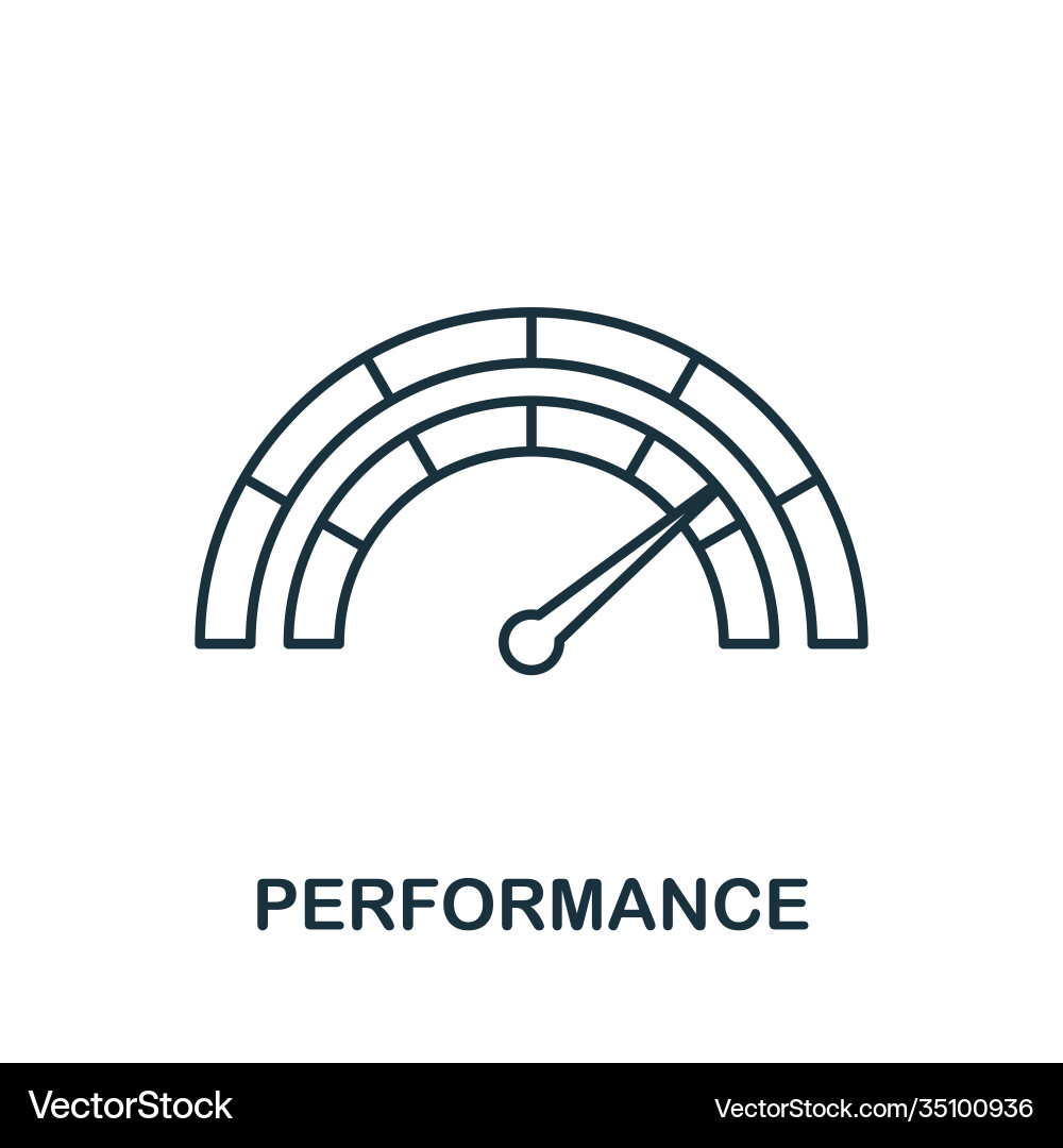 Performance icon line style element from audit Performance icon line style element from audit vector image