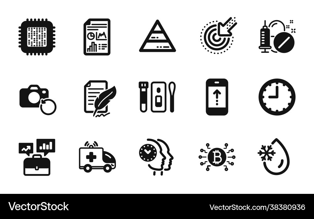Set cpu processor pyramid chart Set cpu processor pyramid chart vector image