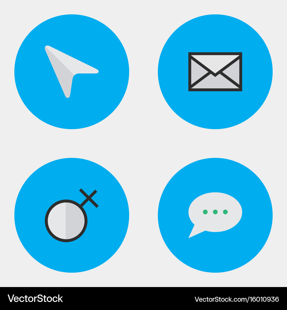 Set von einfachen ui Icons Elemente Zeiger weiblich vektorbild