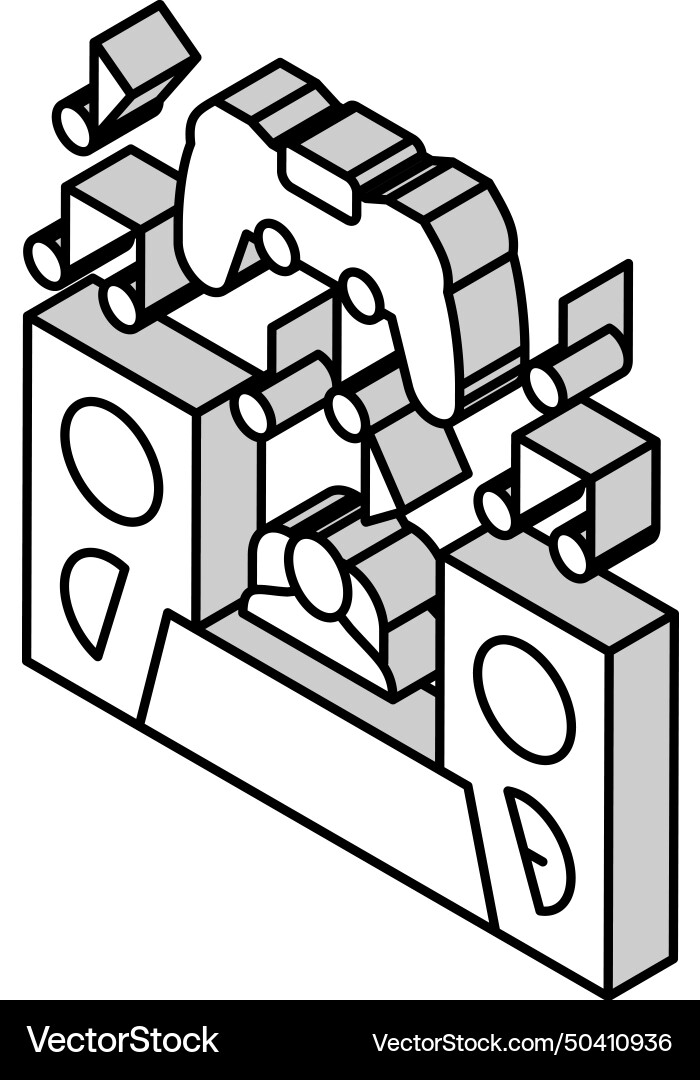 Sound design game development isometric icon vector image
