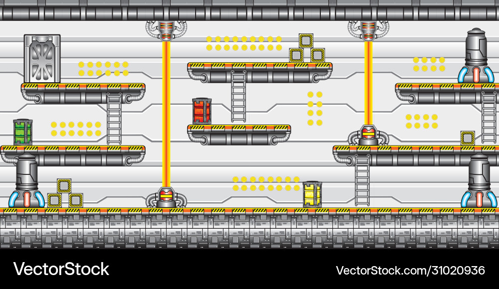 Tile set platform for game 13 Tile set platform for game 13 vector image
