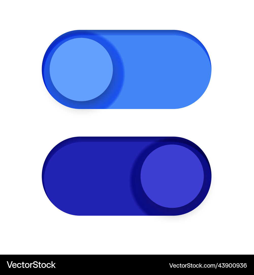 Toggle Switch Icon - Blue vector image