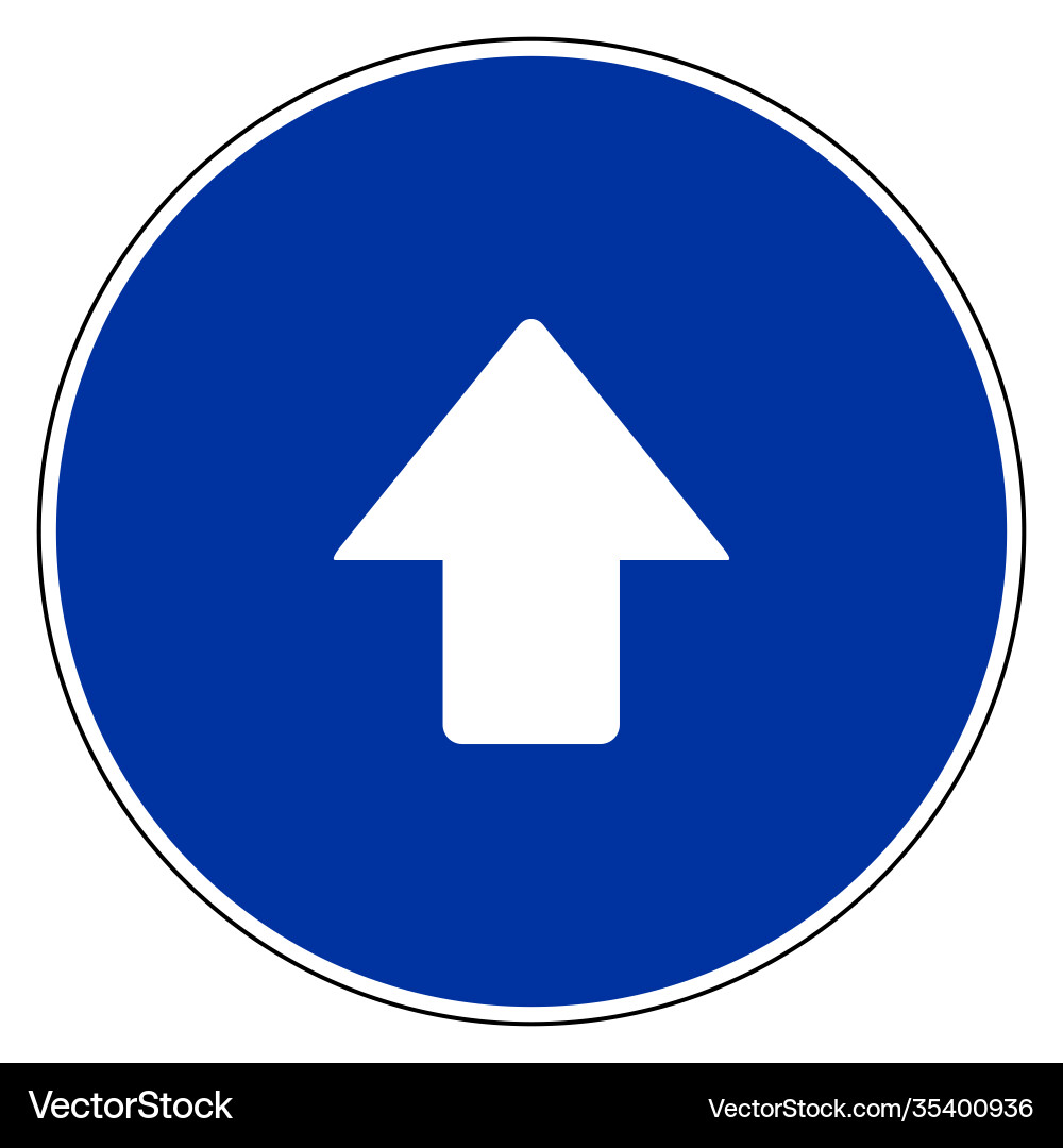 Upward Blue Arrow Sign Vector Image