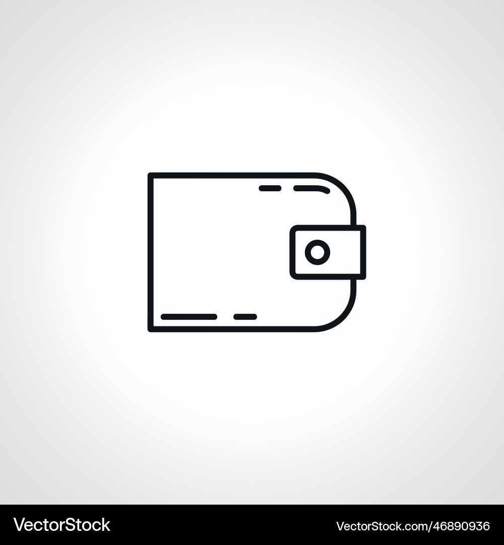 Wallet line icon outline Vector Image