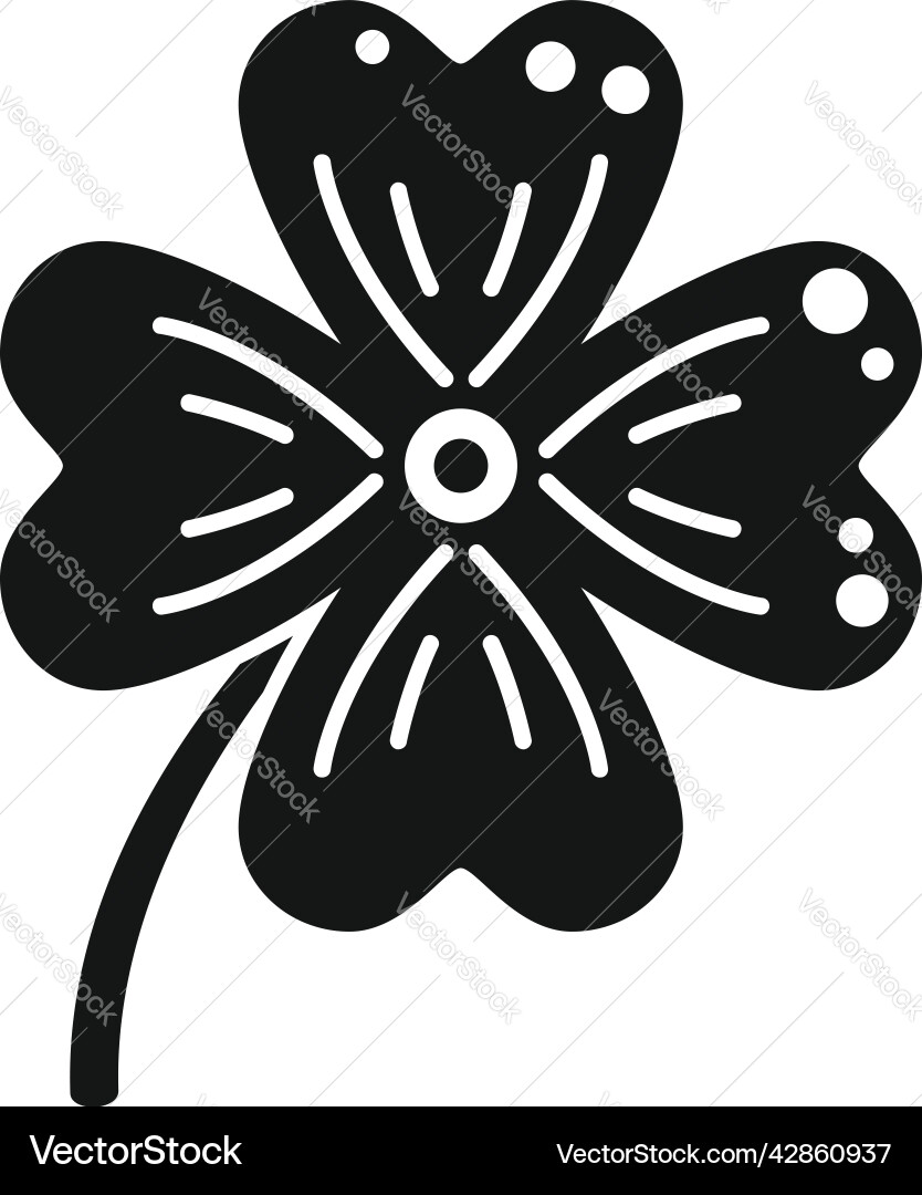 Clover button icon simple ireland day Clover button icon simple ireland day Vector Image