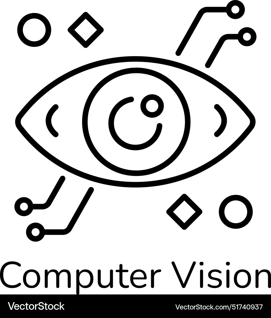 Computer vision Royalty Free Vector Image - VectorStock