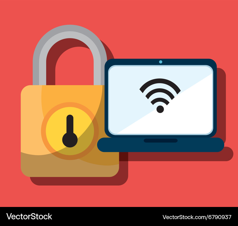 Computing security system Vector Image