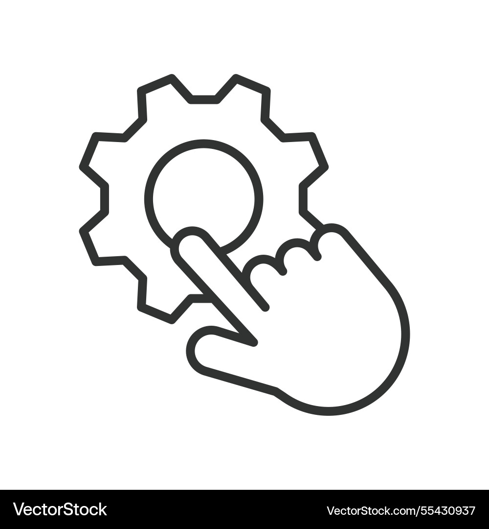 Control icon in line design manage vector image