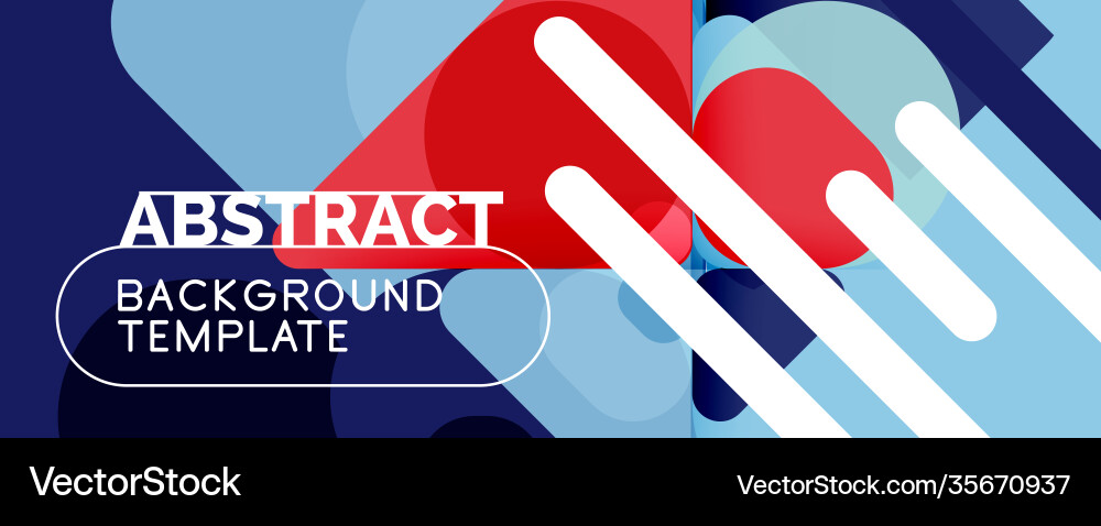 Modern geometric round shapes and dynamic lines Vector Image