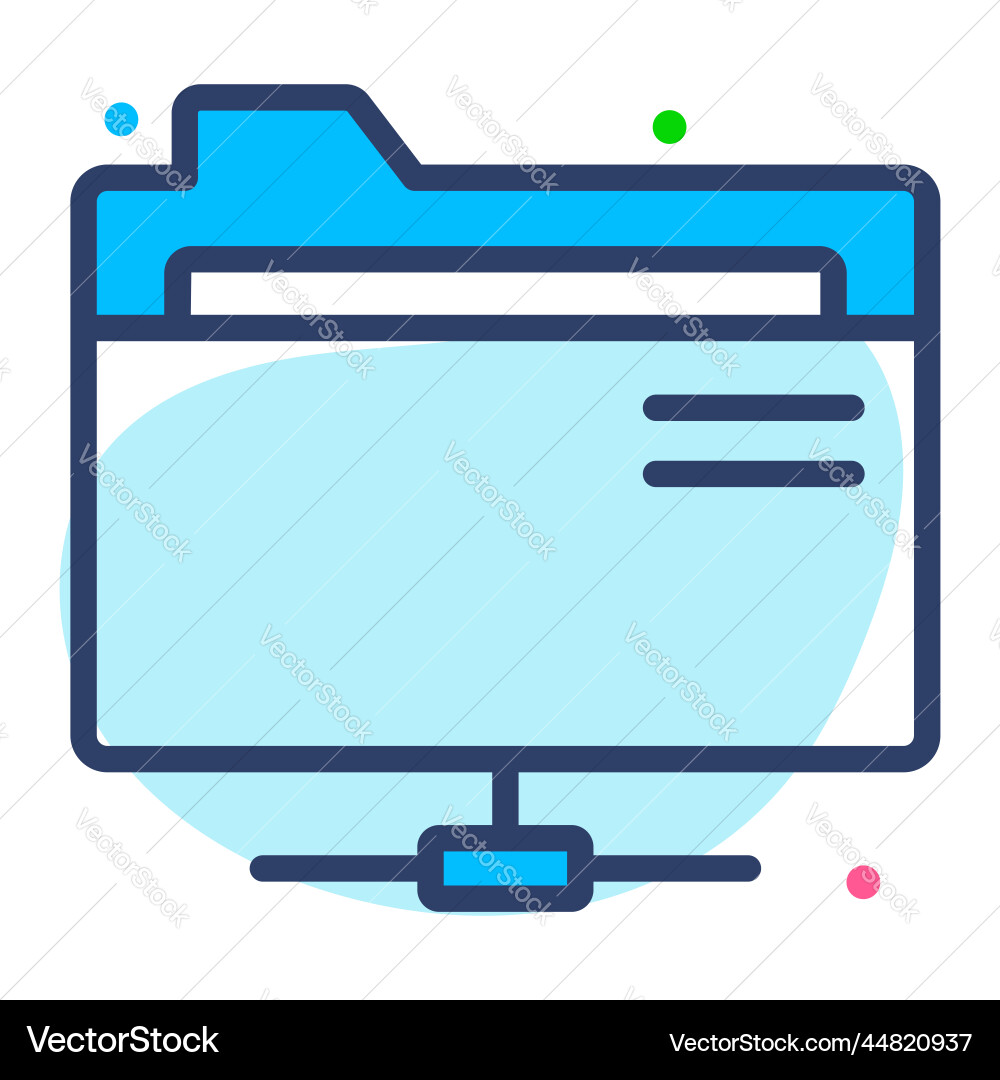Network folder icon user interface as a simple vector image