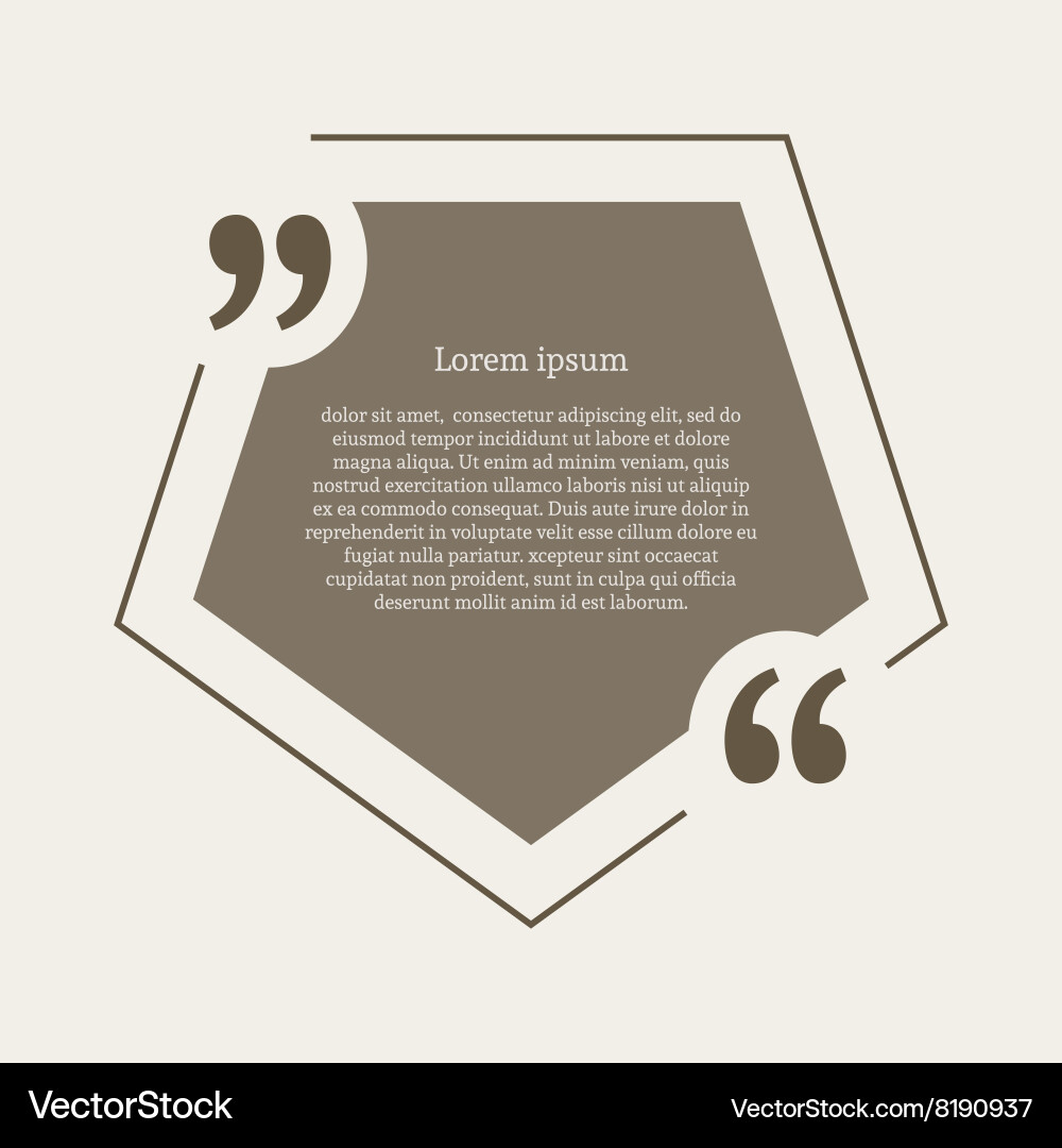 Quotation mark speech bubble Vector Image