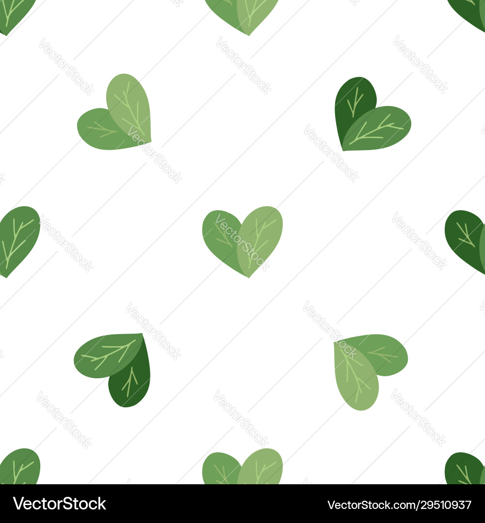 Seamless flat pattern with simple hearts from Seamless flat pattern with simple hearts from vector image