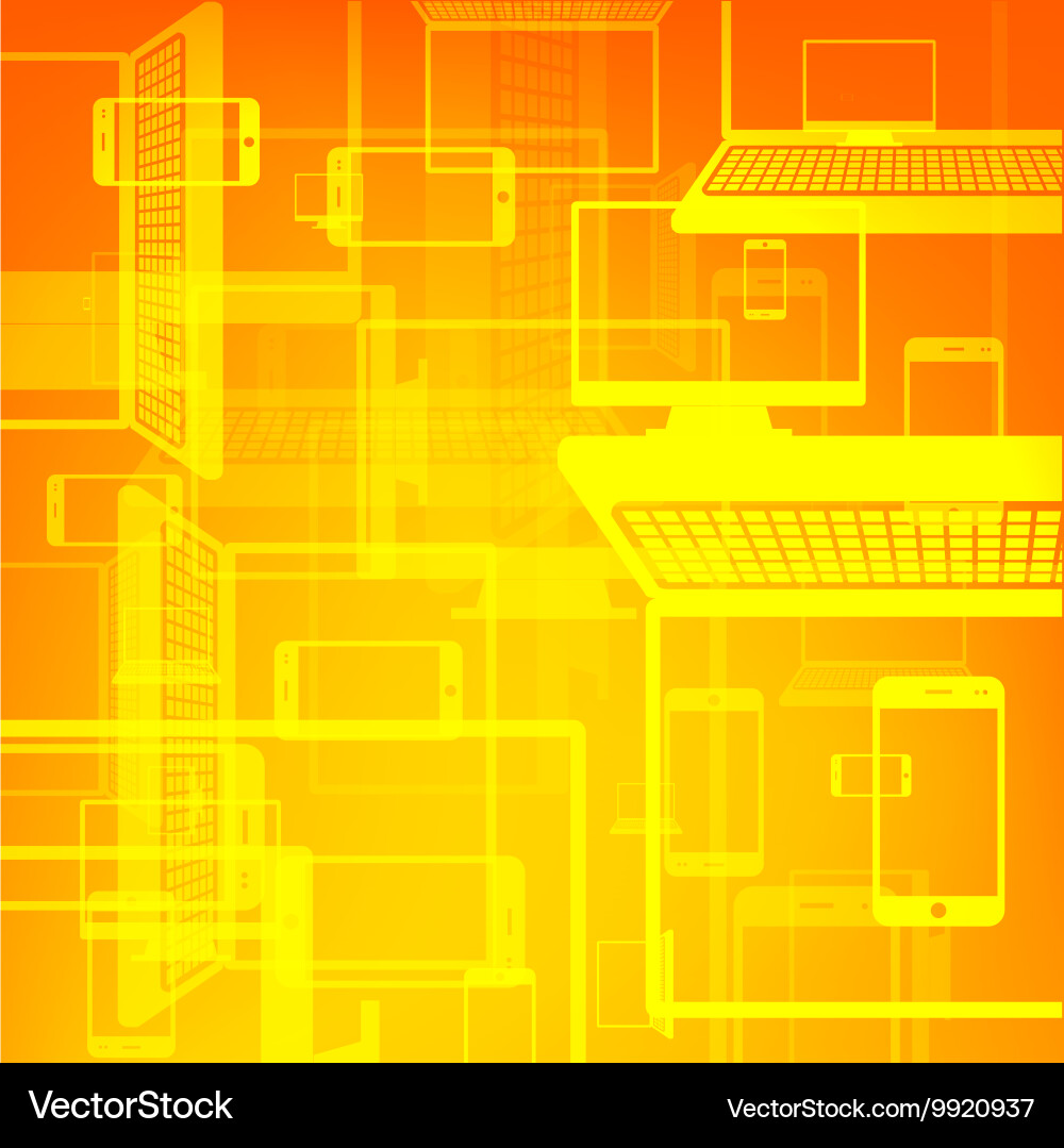 Seamless pattern with gadjets vector image