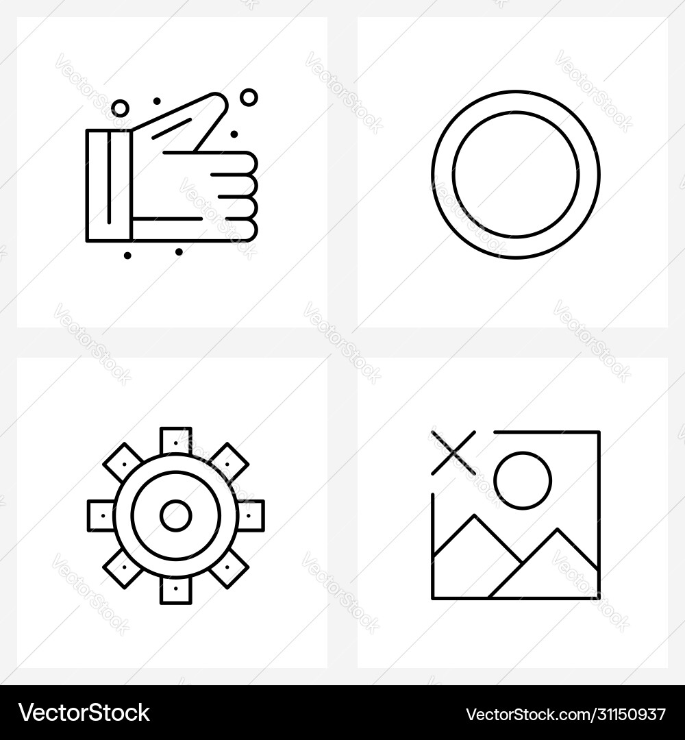 Set 4 ui icons and symbols for like Vector Image
