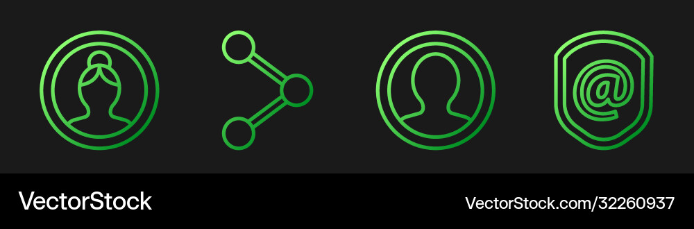 Set line create account screen Set line create account screen vector image