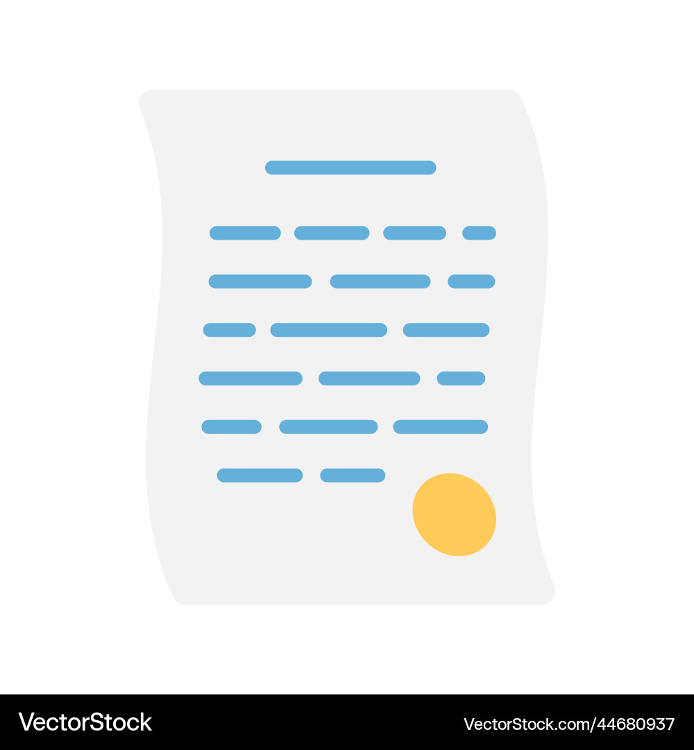 Signed contract icon the form of document Signed contract icon the form of document Vector Image