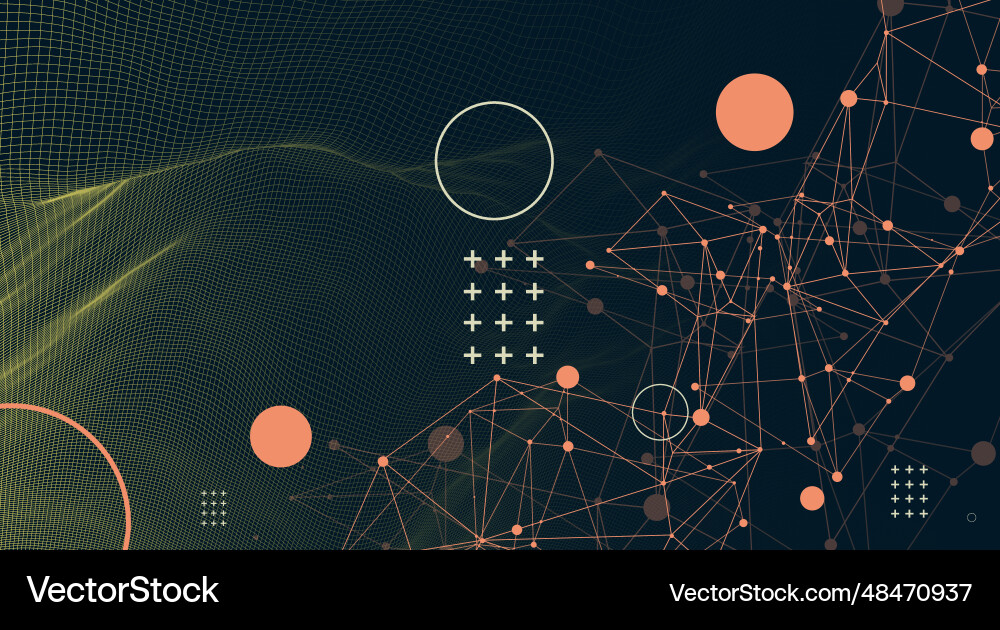 Template for science and technology presentation Template for science and technology presentation vector image