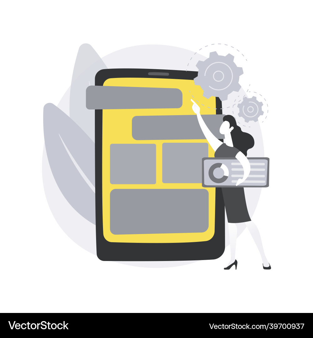 Ui and ux design abstract concept Ui and ux design abstract concept vector image