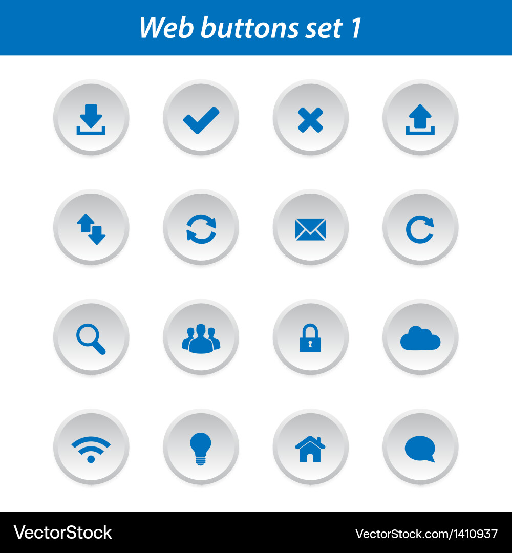 Web Button Collection vector image