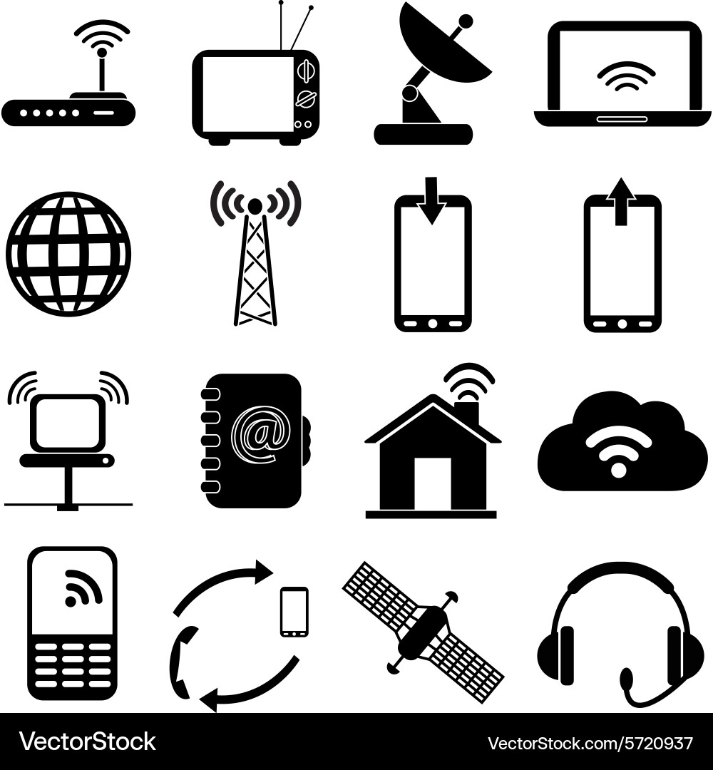 Wireless Network Icons Set vector image