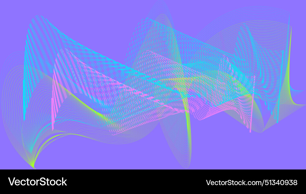 Abstract gradient background with waves Vector Image