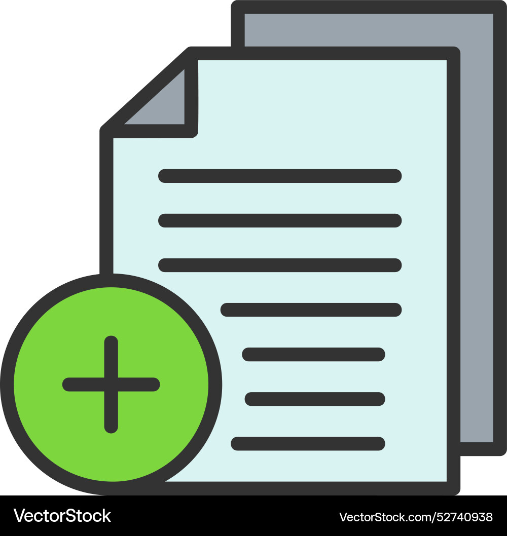 Add file line filled icon design Vector Image