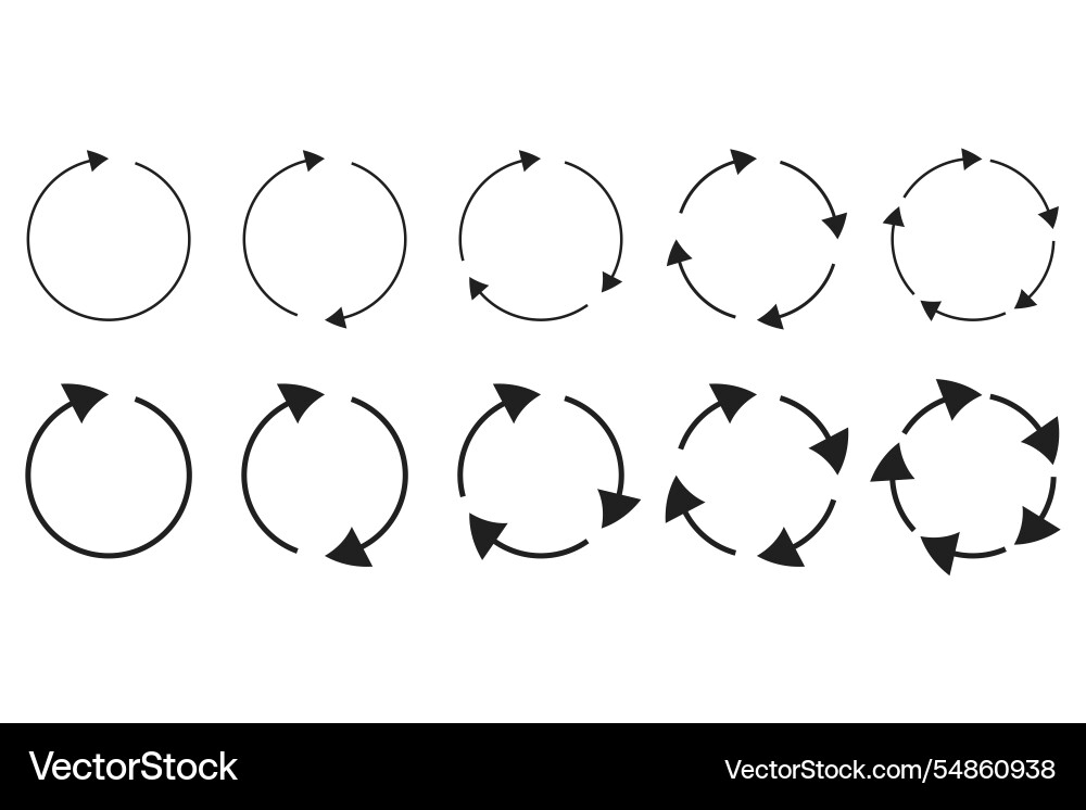 Circle arrows icon circular flow symbol rotating Circle arrows icon circular flow symbol rotating vector image