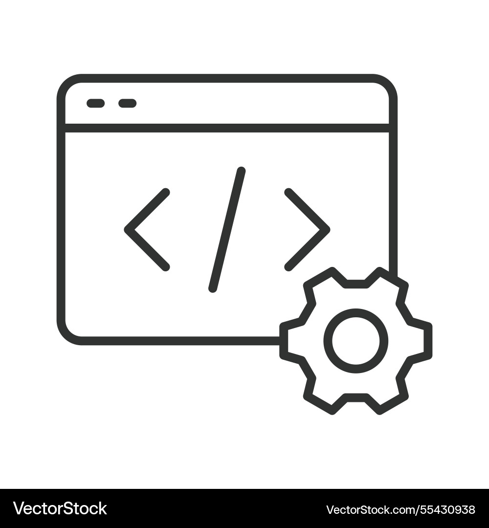 Configuration icon in line design Vector Image