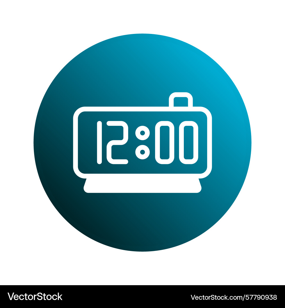 Digital clock displaying twelve oclock icon Digital clock displaying twelve oclock icon vector image