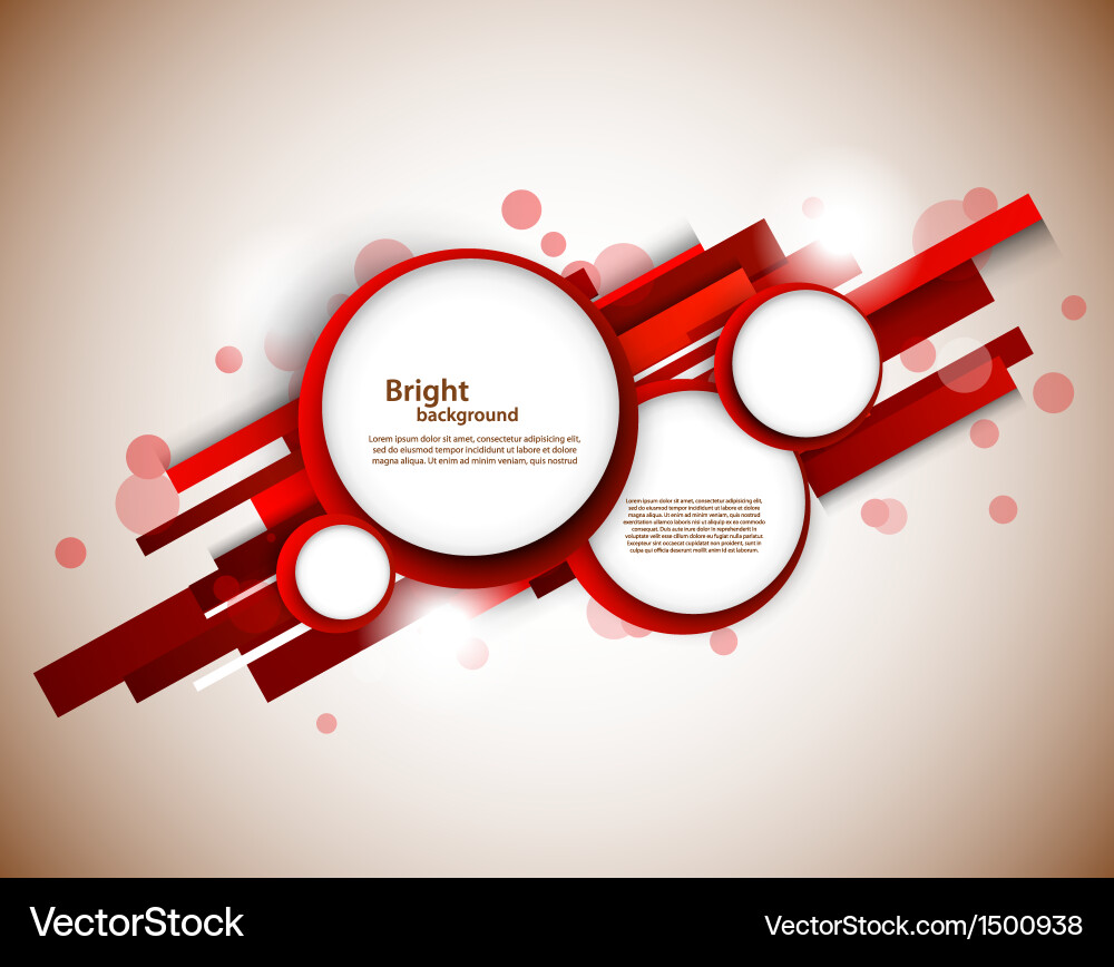 Dynamic Red Circles on Lines vector image